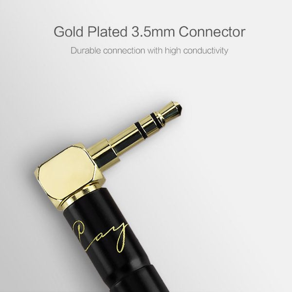 Cayin CS-40TCR USB-C to 3.5 mm cable, gold-plated 3.5 mm plug close-up