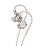 FiiO FX17 tribrid in-ear monitors, titanium, angled