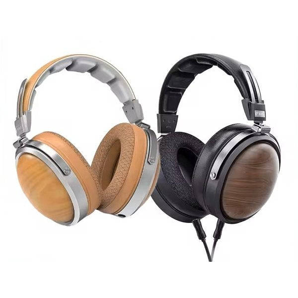 FiiO FT1 closed-back headphones, beech and black walnut versions