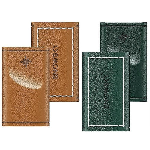 Snowsky Melody leather case, brown and green, front and back