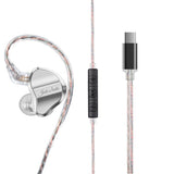 FiiO Jade Audio JD1 earphones, silver, with USB-C cable