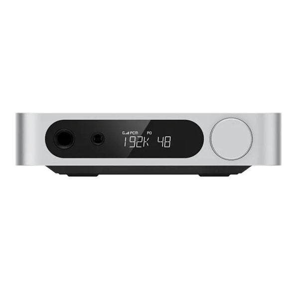 FiiO K11 desktop DAC and headphone amp, silver, front panel