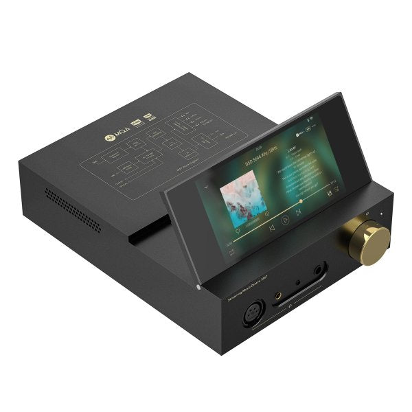 Shanling EM7 desktop music player, black, angled