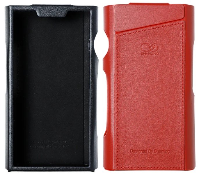 Shanling M8T leather case, black and red