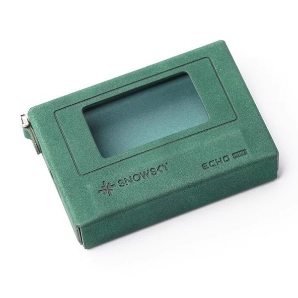 Snowsky Echo Mini leather case, green, angled