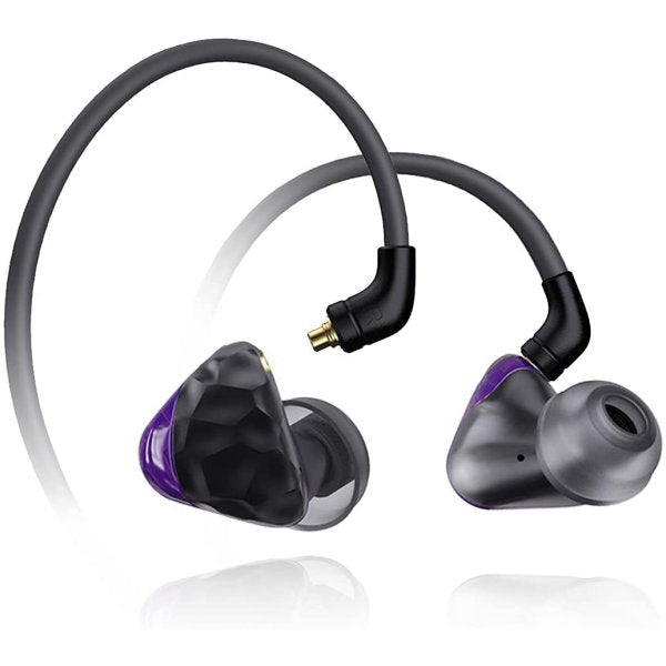 IKKO Gems OH1S in-ear monitors, grey, close-up with cable