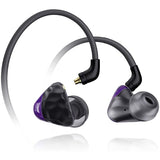IKKO Gems OH1S in-ear monitors, grey, close-up with cable