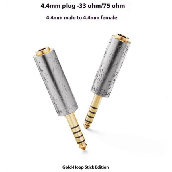 FiiO impedance adaptor, 4.4 mm, 33 and 75 ohm, Golden Cudgel edition