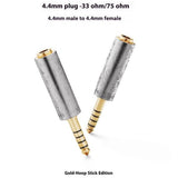 FiiO impedance adaptor, 4.4 mm, 33 and 75 ohm, Golden Cudgel edition