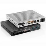 FiiO K19 desktop DAC and headphone amp, silver on top of black