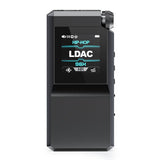 FiiO BTR17 Bluetooth DAC and headphone amp, black, front with screen
