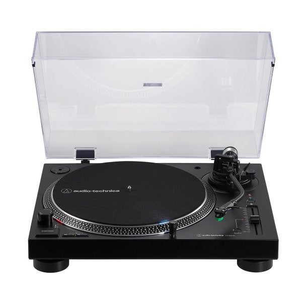 Audio-Technica AT-LP120XBT-USB turntable, with dust cover