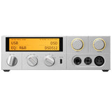 FiiO K17 desktop DAC and headphone amp, silver, front panel