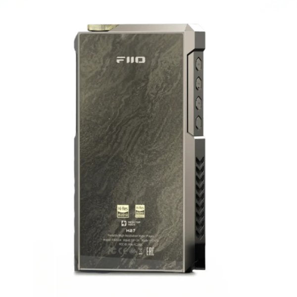 FiiO M27 desktop music player, titanium, back