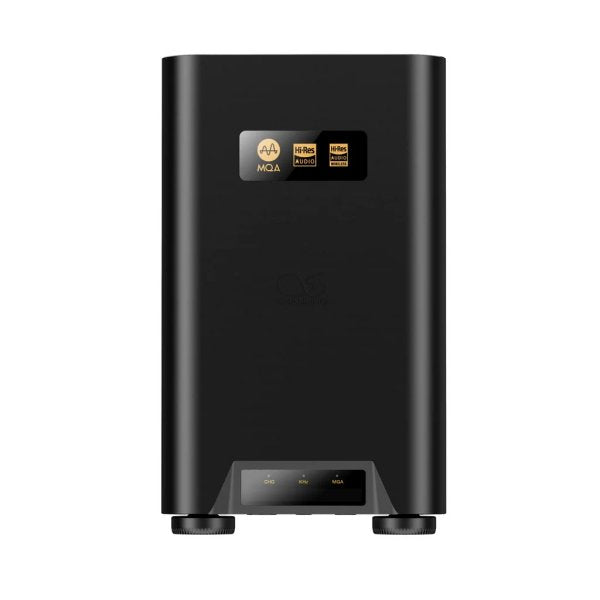 Shanling H7 portable DAC and headphone amp, black, standing upright