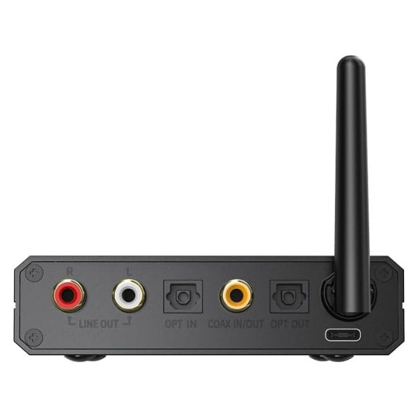 FiiO BR13 Bluetooth receiver, rear panel with inputs and outputs
