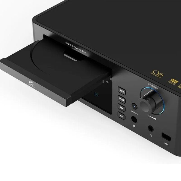 Shanling SCD1.3 SACD player, black, disc tray open