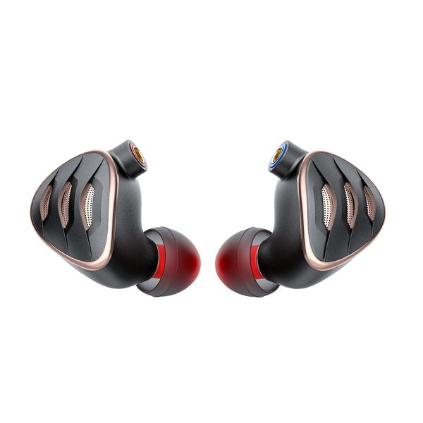 FiiO FH5s in-ear monitors, black, shells with ear tips