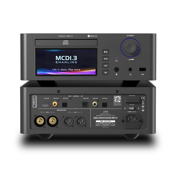 Shanling SCD1.3 SACD player, black, front and rear panels
