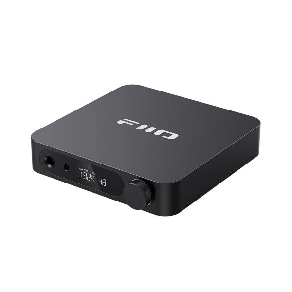 FiiO K11 desktop DAC and headphone amp, black, angled