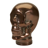 AMP3 glass skull headphone stand, copper, front