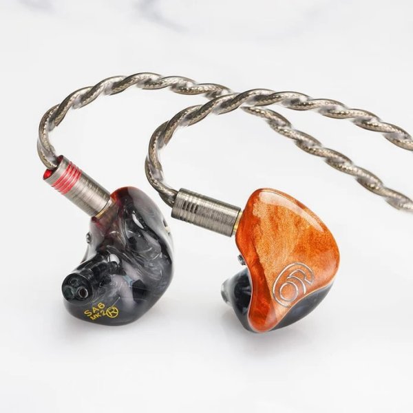 DUNU SA6 MK2 in-ear monitors, with cable
