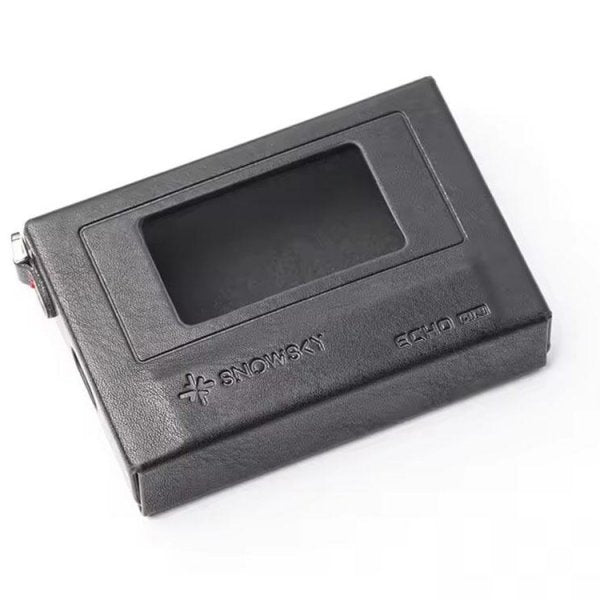 Snowsky Echo Mini leather case, black, angled