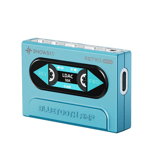 FiiO Snowsky Retro Nano Bluetooth DAC and Headphone Amplifier - BLUE (Box Missing, all accessories)