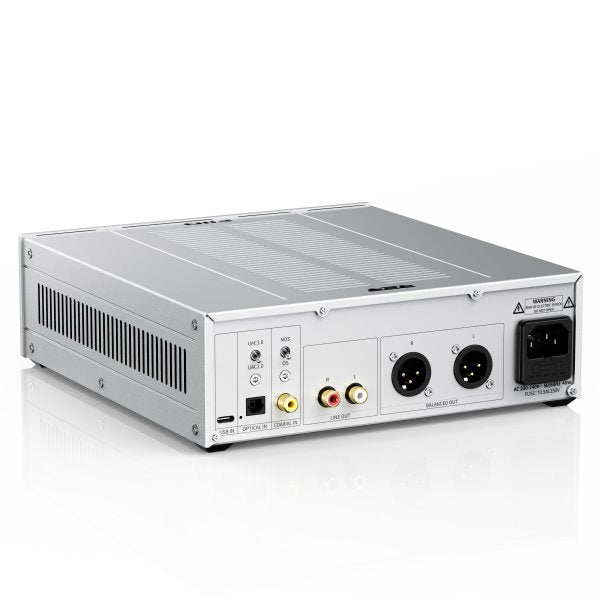 FiiO WARMER R2R tube DAC, silver, rear panel