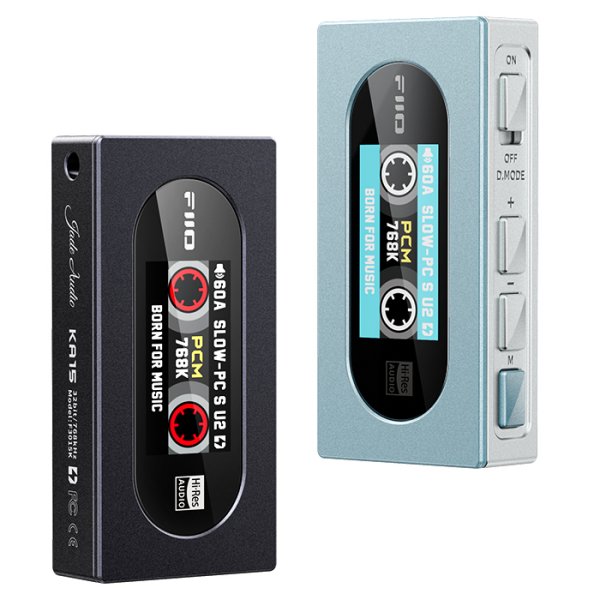 FiiO KA15 USB dongle DAC, black and blue