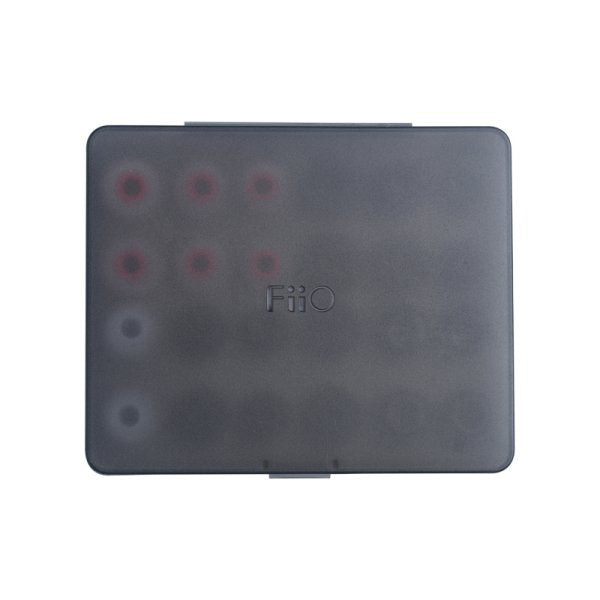 FiiO HS19 ear tips and carry case, closed case
