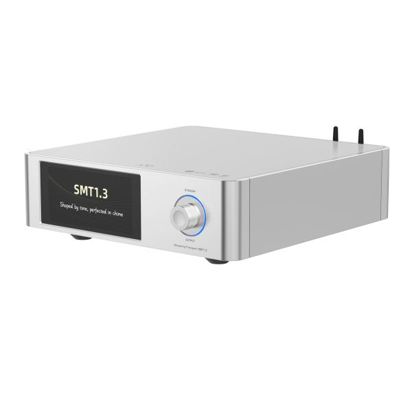 Shanling SMT1.3 streamer and digital transport, silver, angled