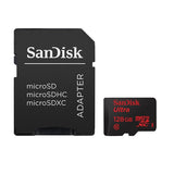 SanDisk Ultra 128 GB microSDXC card, with SD adapter