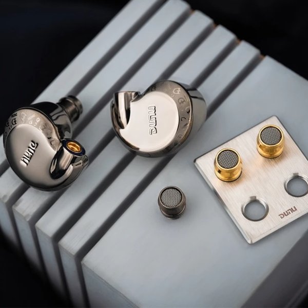 DUNU Falcon Ultra in-ear monitors, titanium, with tuning nozzles