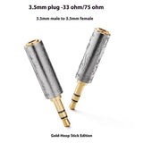 FiiO impedance adaptor, 3.5 mm, 33 and 75 ohm, Golden Cudgel edition
