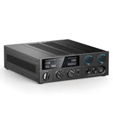 FiiO K15 desktop DAC and headphone amp, black, angled