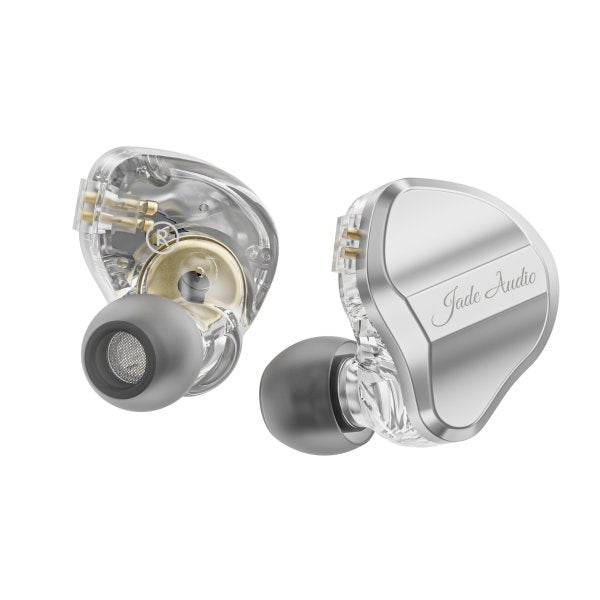FiiO Jade Audio JD1 earphones, shells close-up with ear tips