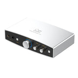 Shanling EH1 desktop DAC and headphone amp, silver, angled