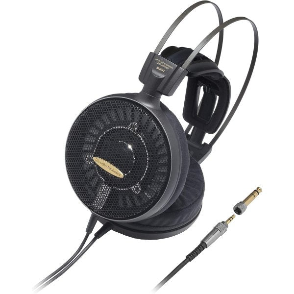Audio-Technica ATH-AD2000X open-back headphones, angled with cable