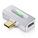 FiiO AIR LINK USB-C Bluetooth transmitter, silver, side with USB-C socket