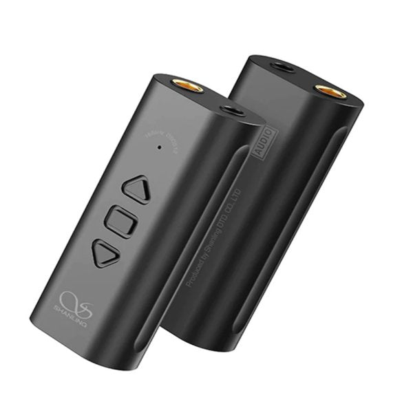Shanling UA3 USB DAC and headphone amp, black, angled