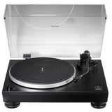 Audio-Technica AT-LP5X direct-drive turntable, angled with dust cover