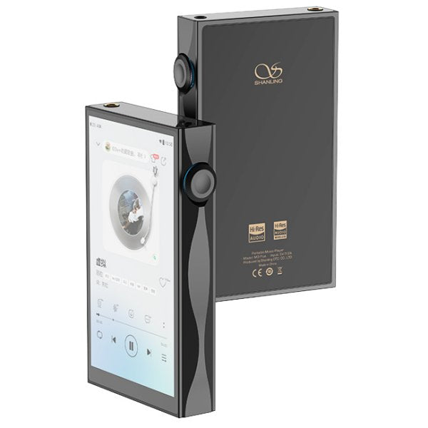 Shanling M3 Plus music player, black, front and back