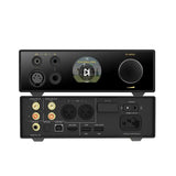Shanling EH3 desktop DAC and headphone amp, black, front and rear panels