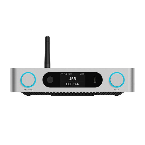 FiiO BR15 R2R Bluetooth receiver and DAC, silver, front