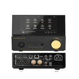 Shanling EM7 desktop music player, black, front and rear panel
