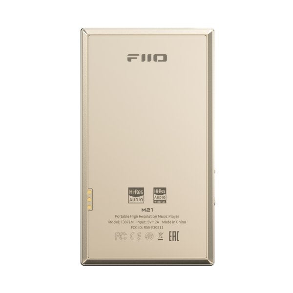 FiiO M21 music player, titanium gold, back