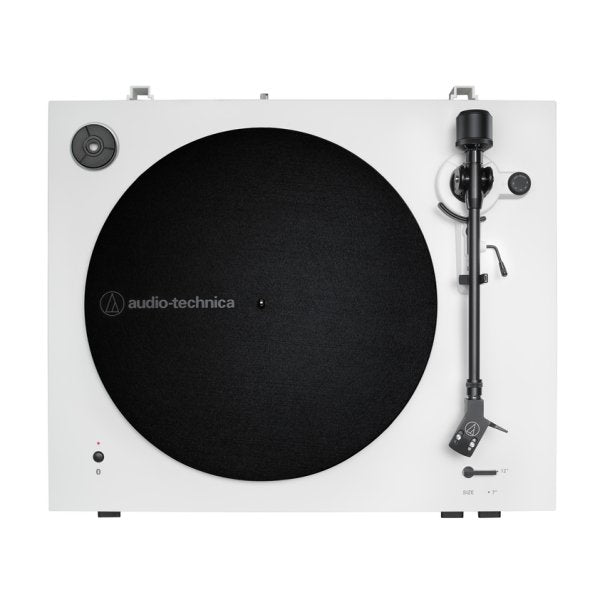 Audio-Technica AT-LP3XBT Bluetooth turntable, white, from above