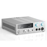 FiiO K15 desktop DAC and headphone amp, silver, angled