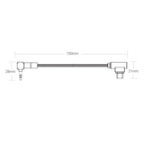 Cayin CS-40TCR USB-C to 3.5 mm cable, with dimensions
